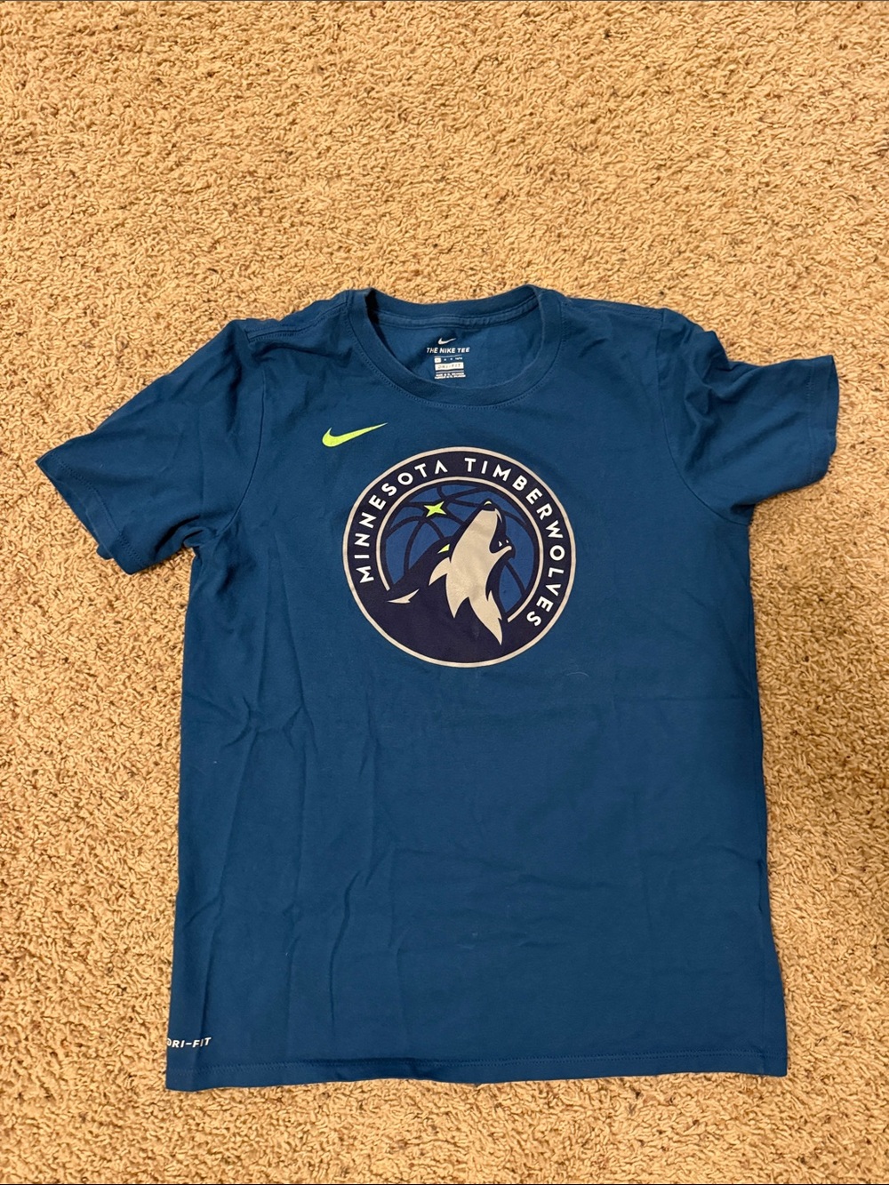 Nike Teal Blue Minnesota Timberwolves Short Sleeve Tee